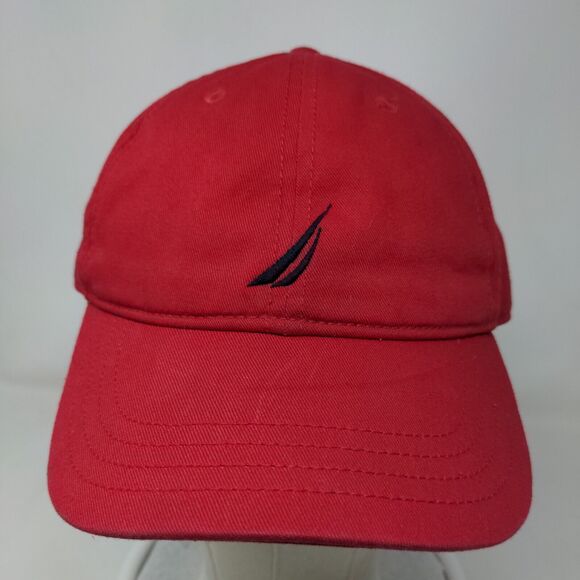 Nautica Slideback Hat Red One Size Embroidered Logo Outdoor 6 Panel - Picture 2 of 8